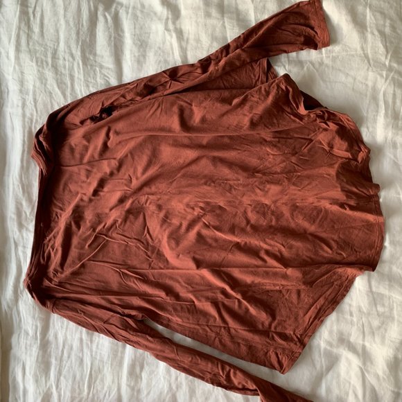 Lululemon up for down time long sleeve top ancient copper size 2 - Picture 4 of 4